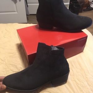 Black ankle booties